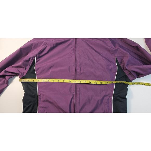 FootJoy Golf Windbreaker Full Zip Purple/Black Jacket M hidden zip pockets EUC - Picture 10 of 10